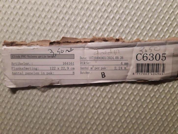 Vinyl PVC  click vloer, Doe-het-zelf en Bouw, Vloerdelen en Plavuizen, Nieuw, Vloerdelen of -planken, Kunststof, 50 tot 150 cm