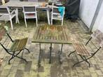Tuintafel stoelen set, Tuin en Terras, Tuinsets en Loungesets, Gebruikt, Hardhout, Tuinset, Eettafel