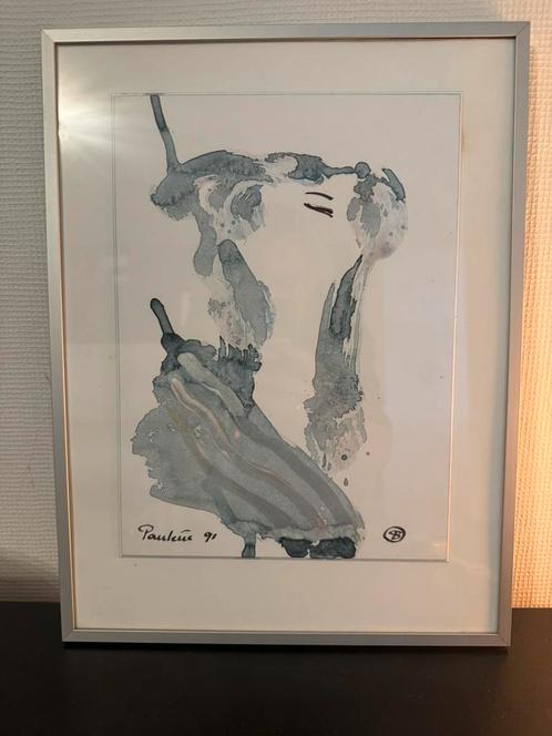 Origineel schilderij “Paulette 91” – abstract aquarel, Antiek en Kunst, Kunst | Litho's en Zeefdrukken, Ophalen