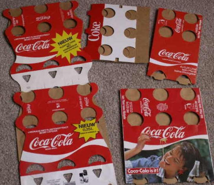 5 Coca Cola verpakkingen flesjes Nederland Duitsland, Verzamelen, Merken en Reclamevoorwerpen, Zo goed als nieuw, Verpakking, Ophalen of Verzenden