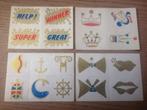 4 mega stickers PANINI 1987  DECO, Ophalen of Verzenden, Zo goed als nieuw