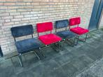4 aribstog Stoelen met Chrome Buisframe, Huis en Inrichting, Ophalen, Gebruikt, Overige kleuren, Vier