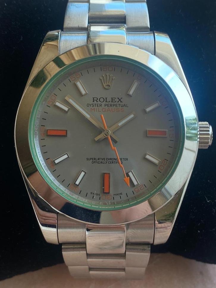 ROLEX Oyster Milgauss - Automaat - Saffierglas, Handtassen en Accessoires, Horloges | Heren, Zo goed als nieuw, Polshorloge, Rolex