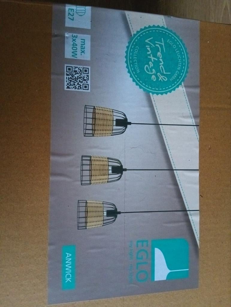 Luminaires (Suspension triple), Huis en Inrichting, Lampen | Hanglampen, Nieuw, Hout, Metaal, Ophalen