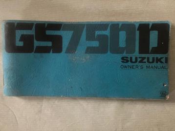 Suzuki GS750 Moto oldtimer handleiding beschikbaar voor biedingen