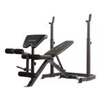Banc de musculations tunturi avec barres et poids, Sport en Fitness, Ophalen, Gebruikt