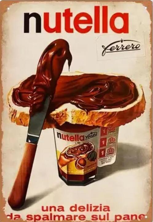 Reclamebord vintage Nutella choco - mancave poolhouse nieuw, Verzamelen, Merken en Reclamevoorwerpen, Nieuw, Reclamebord, Ophalen of Verzenden