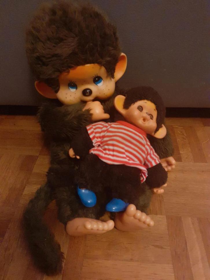 Monchichi origineel + kleine Monchichi, Verzamelen, Beren en Cherished Teddies, Gebruikt, Overige typen, Overige merken, Ophalen