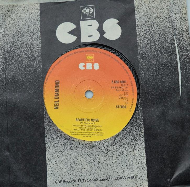 single "Beautiful Noise" van Neil Diamond, CD & DVD, Vinyles Singles, Comme neuf, Single, Autres genres, 7 pouces, Enlèvement