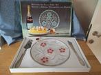 Serveer bord plateau bestek cake set glas taart vintage hand, Huis en Inrichting, Ophalen, Bord(en), Overige stijlen, Glas