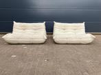 100% authentieke Ligne Roset Togo 2x 2zit in Beige leder, Ophalen of Verzenden, Sede artifort b&b italia cassina knoll vitra edra cor elda flos