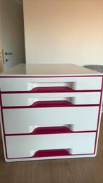 Archiefblok roze/wit (4 laden), Huis en Inrichting, Kasten | Ladekasten, Ophalen, Zo goed als nieuw