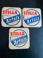 3x Oud viltje STELLA brouwerij ARTOIS te LEUVEN, Enlèvement ou Envoi, Utilisé, Sous-bock