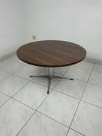 Vintage ronde salontafel palissander, Ophalen, Gebruikt, 50 tot 100 cm, Mid-Century modern
