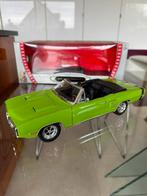 zeldzame Dodge Coronet 1970 1:18 nikkel in doos, Hobby en Vrije tijd, Ophalen of Verzenden, Zo goed als nieuw, Auto, Overige merken