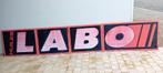 Zeer groot reclamebord LABO in 4 delen, Ophalen, Gebruikt, Reclamebord