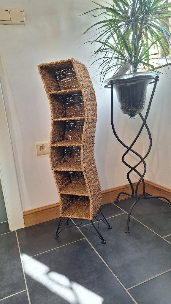 Decoratief opbergsysteem met 6 manden – rotan, Huis en Inrichting, Woonaccessoires | Schalen en Manden, Zo goed als nieuw, Mand