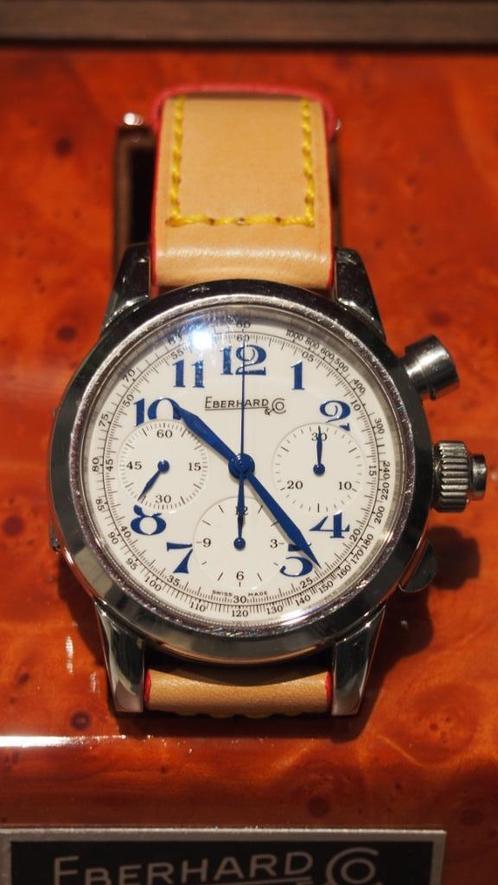 EBERHARD TAZIO NOVULARI VANDERBILT CUP horloge, Handtassen en Accessoires, Horloges | Heren, Staal, Leer, Ophalen