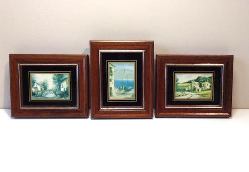 3 mini cadres en chêne 13,5 x 9 cm, Maison & Meubles, Accessoires pour la Maison | Décorations murale, Utilisé, Enlèvement ou Envoi