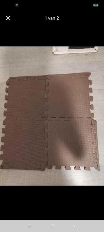 Bruin rubber tegels 30 op 30 cm, Enlèvement, Comme neuf