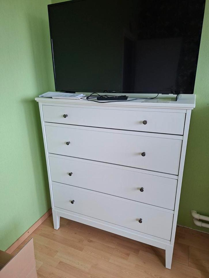 2x Ikea blanche, commode (4) tête 50x103,5x118, Maison & Meubles, Armoires | Commodes, Enlèvement