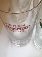 Oud Bierglas Slaghmuylder Ninove en flesje - (240307), Verzamelen, Biermerken, Ophalen of Verzenden