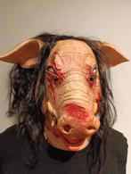 Horror masker varken met pruik, Hobby en Vrije tijd, Kostuums, Theaterbenodigdheden en LARP, Ophalen of Verzenden, Zo goed als nieuw