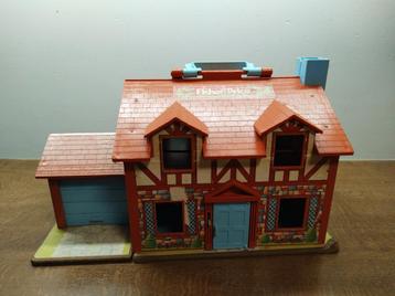 Vintage Fisher price bruin huisje, Kinderen en Baby's, Speelgoed | Poppenhuizen, Ophalen of Verzenden, Gebruikt
