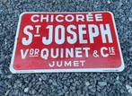 emaille reclamebord voor "CHICORÉE ST. JOSEPH, Verzamelen, Ophalen, Reclamebord