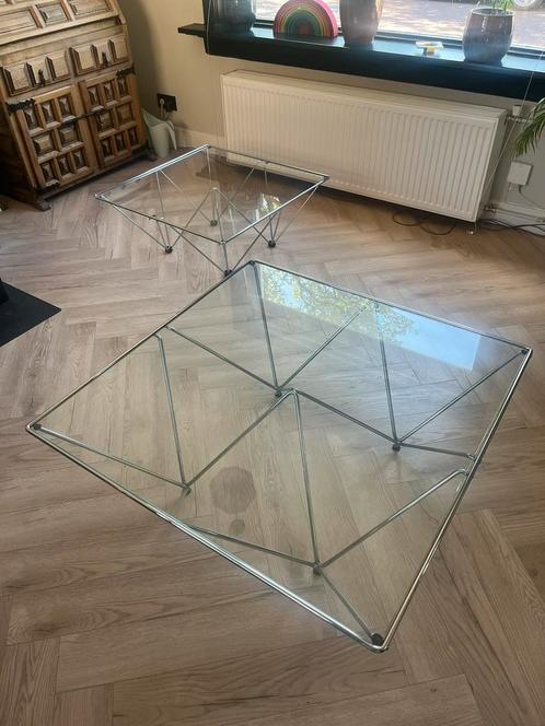 2 x Paolo Piva Salontafel, Huis en Inrichting, Tafels | Salontafels, Gebruikt, Glas, Ophalen