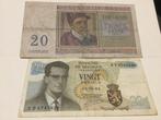 België lot 2 x 20 Frank, Postzegels en Munten, Ophalen of Verzenden
