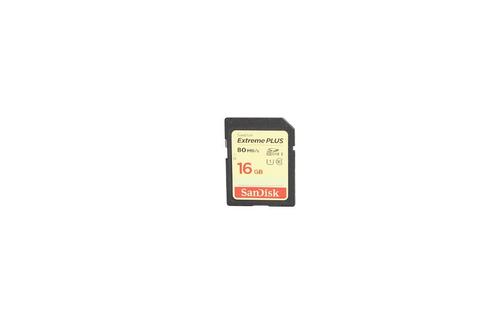 Sandisk Extreme PLUS 16GB 80MB/s SD geheugenkaart, TV, Hi-fi & Vidéo, Photo | Cartes mémoire, Comme neuf, SD, 16 GB, Appareil photo