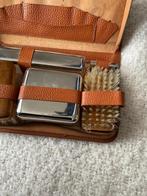 Vintage reiszak heren, leer, jaren 50, Antiek en Kunst, Curiosa en Brocante, Ophalen of Verzenden