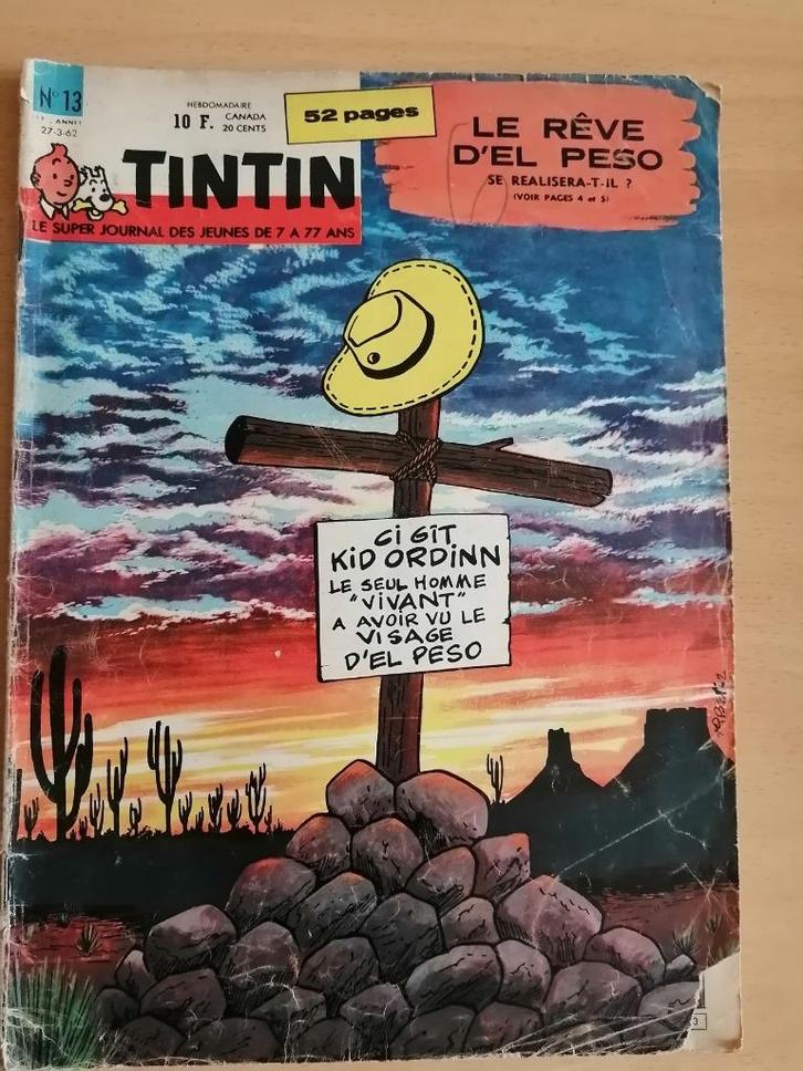 Le journal de Tintin numéro 13 - 27 mars 1962, Collections, Revues, Journaux & Coupures, Journal, Enlèvement ou Envoi