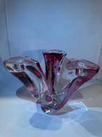 Val Saint Lambert kristallen drie-armige kandelaar, Antiek en Kunst, Ophalen