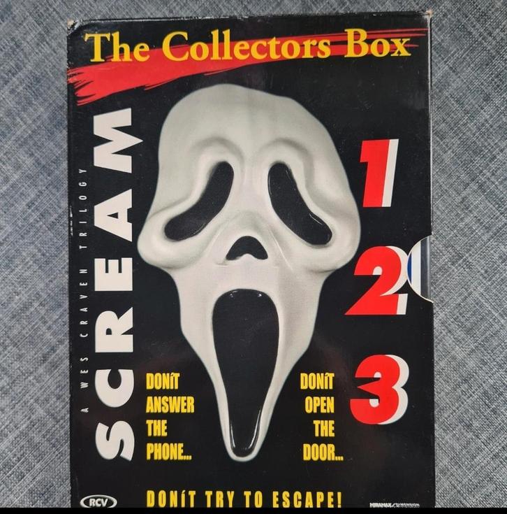 Scream 1, 2,3   the Collectors Box  (1996, 1997, 2000), Cd's en Dvd's, Dvd's | Horror, Zo goed als nieuw, Ophalen of Verzenden