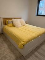 Bed 160cm, Huis en Inrichting, Slaapkamer | Bedden, Ophalen, Wit, Tweepersoons, Zo goed als nieuw