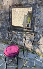 Demi console verre fer forge lourd tabouret miroir qualite, Enlèvement