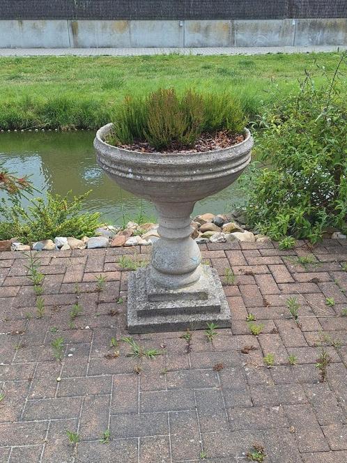 Betonen bloempot, Tuin en Terras, Bloembakken en Plantenbakken, Gebruikt, Steen, Balkon, Tuin, 60 cm of meer, Minder dan 60 cm