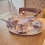 Meander theeset  porselein handgeschilderd, Ophalen