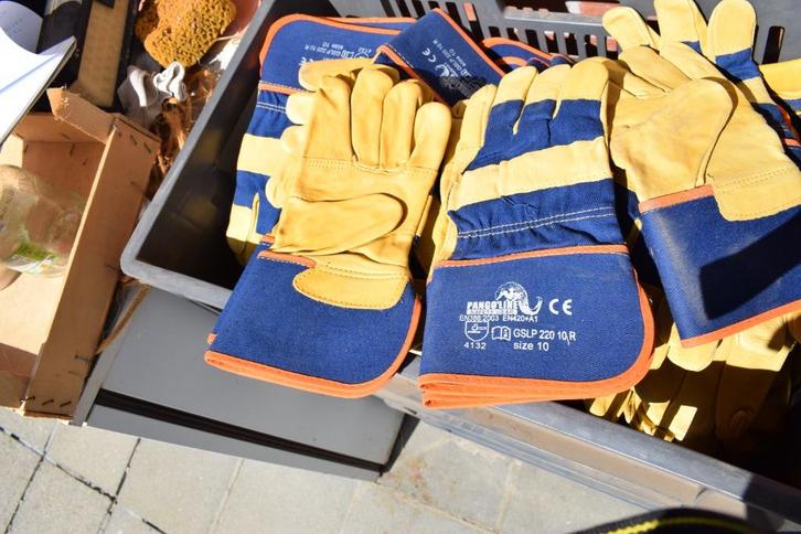 lederen werkhandschoen M10 / per 10 stuks, Doe-het-zelf en Bouw, Veiligheidskleding, Ophalen