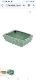 Kattenbak grijs+zak houten bakkorrels,Aveve 15€ of 8€ apart, Dieren en Toebehoren, Ophalen, Zo goed als nieuw, Open