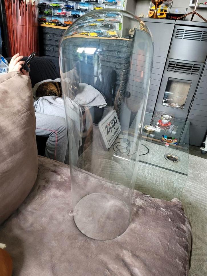 Grote glazen bol 60cm 20CM. Oude bel, klok..., Huis en Inrichting, Woonaccessoires | Stolpen, Gebruikt, Ophalen