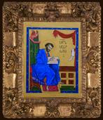 Schilderij-Icoon-Miniatuur Sint Marcus, Antiek en Kunst, Verzenden