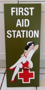 Panneau décoratif US WW2 : FIRST AID STATION, Verzenden