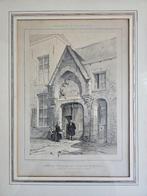 MONUMENTS DANVERS 1844, ANCIENNE CHAPELLE DE L HOSPICE DE ST, Antiek en Kunst, Kunst | Schilderijen | Klassiek, Ophalen of Verzenden