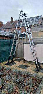 Aldorr professionele telescopische vouwladder, Doe-het-zelf en Bouw, Ladders en Trappen, Ophalen, Zo goed als nieuw, Ladder