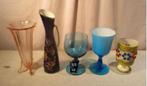5 Mooie antieke Siervazen / Sierglazen - porselein en glas, Antiek en Kunst, Ophalen of Verzenden