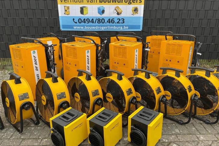 Dé goedkoopste bouwdroger huren van Limburg €5/dag, Bricolage & Construction, Monte-charges, Neuf, Enlèvement