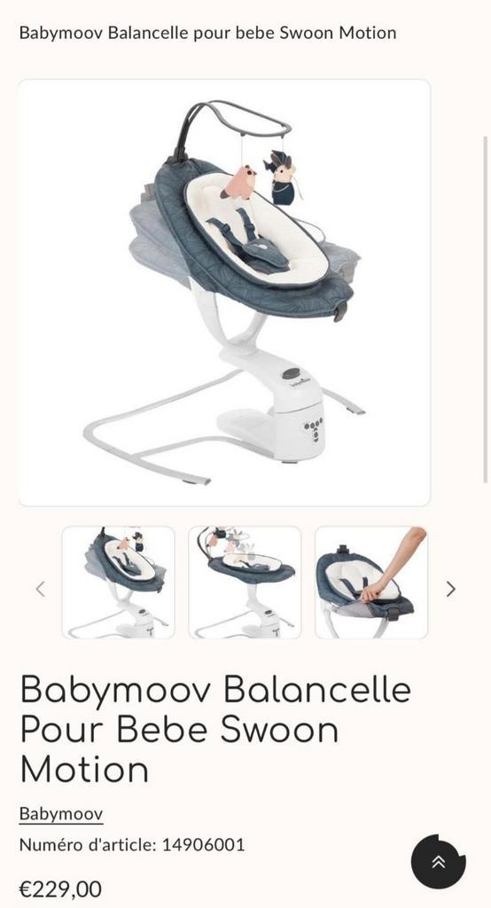 Balancelle Babymoov swoon motion, Kinderen en Baby's, Wipstoeltjes, Zo goed als nieuw, Ophalen